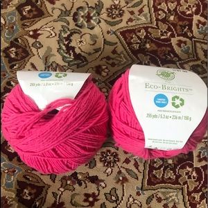 2 rolls skeins of yarn 5.4 oz each the color bright pink